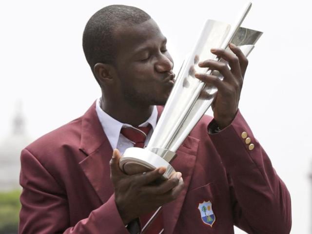 West Indies cricket captain Darren Sammy kisses the ICC World Twenty20 2016 champion's trophy. (AP Photo) West Indies cricket captain Darren Sammy kisses the ICC World Twenty20 2016 champion's trophy. (AP Photo)