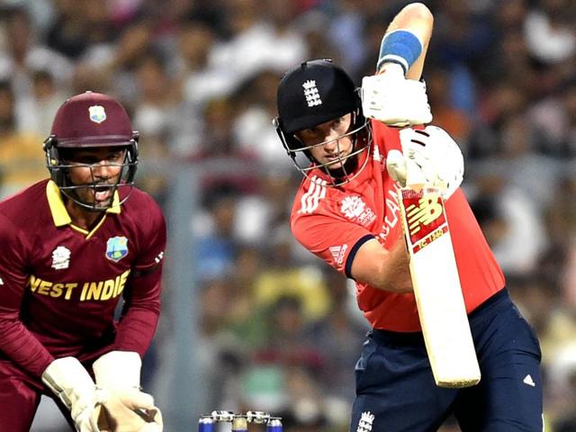 England batsman Joe Root bats during the final of ICC World Twenty20 match. (Ajay Aggarwal/HT Photo) 