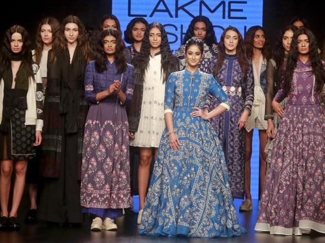 Reliance Trends collaborates with Rahul for LFW and  sowstopper Ileana D’Cruz sets the ramp on fire. (AP) 