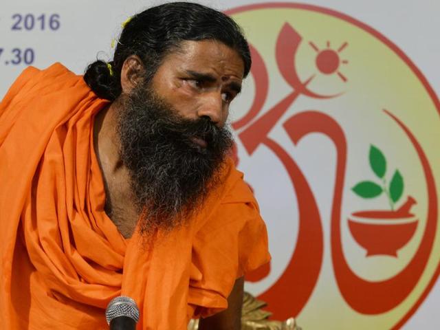 Yoga guru Ramdev said any religion prohibiting someone from saying ‘Bharat Mata ki Jai’ is against national integrity.(AFP file) Yoga guru Ramdev said any religion prohibiting someone from saying ‘Bharat Mata ki Jai’ is against national integrity.(AFP file)