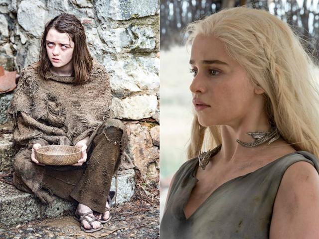 Maisie Williams as Arya Stark and Emilia Clarke as Daenerys Targaryen from Game of Thrones Season 6. (GameOfThrones/Facebook) Maisie Williams as Arya Stark and Emilia Clarke as Daenerys Targaryen from Game of Thrones Season 6. (GameOfThrones/Facebook)