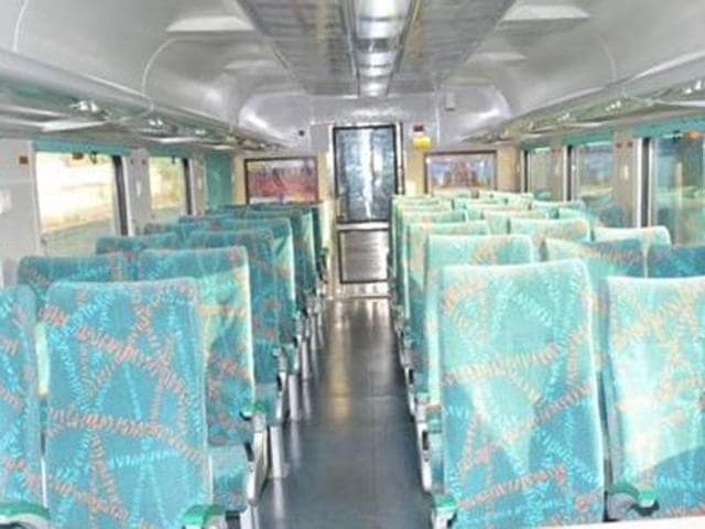 Heralding a new era of semi-high speed trains in the country, Railway Minister Suresh Prabhu on Tuesday flagged off the first such train which will cover the 200 km distance between Delhi and Agra in 100 minutes. Heralding a new era of semi-high speed trains in the country, Railway Minister Suresh Prabhu on Tuesday flagged off the first such train which will cover the 200 km distance between Delhi and Agra in 100 minutes.