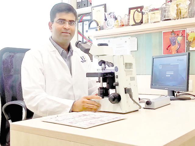 Dr Suvin Shetty, a full-time consultant pathologist at Dr LH Hiranandani Hospital, Mumbai, feels pathology is stream in medical science which allows him to use managerial skill to ensure his laboratory functions smoothly.(Handout Image)