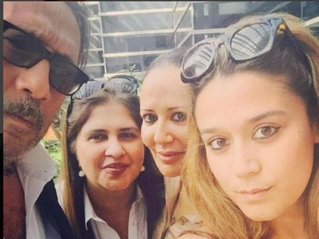 Krishna shared a picture with her dad, Jackie Shroff. One of the hottest star kids around, Krishna often posts pictures where she’s modelling -- mostly for  friends. (Instagram) 
