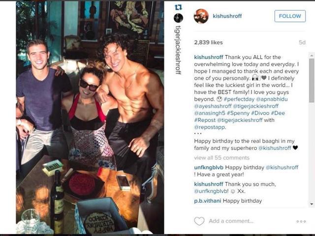 Krishna and her brother Tiger Shroff show off some hot bods. (Instagram) 