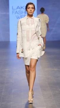 Sheer: Bundle up in style in gauzy attires as sheer is officially the flavour of the season. While Priyanka Chopra stressed on its importance by wearing a semi sheer gown to the Oscars, designers like Sahil Kochhar, Farah Sanjana and Swati and Sunaina used the material generously on the ramp. Here, a model sports a sheer shirt by designer Sahil Kochhar. Sheer: Bundle up in style in gauzy attires as sheer is officially the flavour of the season. While Priyanka Chopra stressed on its importance by wearing a semi sheer gown to the Oscars, designers like Sahil Kochhar, Farah Sanjana and Swati and Sunaina used the material generously on the ramp. Here, a model sports a sheer shirt by designer Sahil Kochhar.