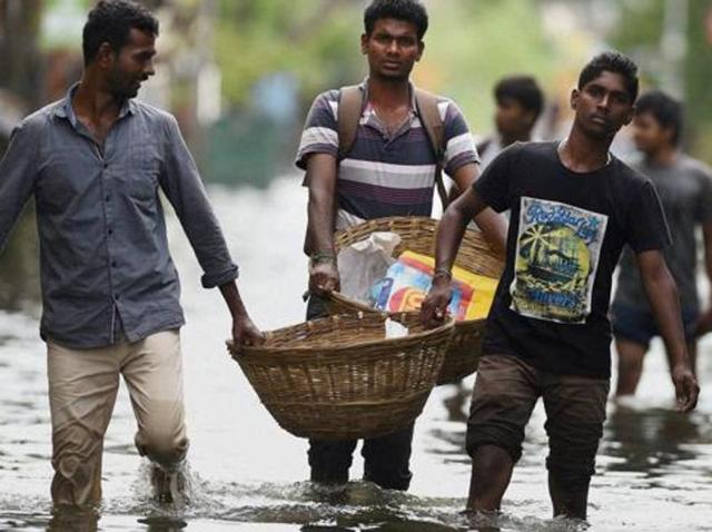 The floods that claimed 421 lives and displaced lakhs have become fodder for political parties ahead of next month’s Tamil Nadu assembly elections. (PTI File Photo) The floods that claimed 421 lives and displaced lakhs have become fodder for political parties ahead of next month’s Tamil Nadu assembly elections. (PTI File Photo)
