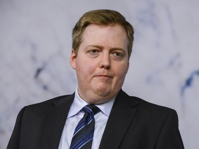 Iceland's Prime Minister Sigmundur David Gunnlaugsson attends a news conference in Stockholm in this file photo. (REUTERS) Iceland's Prime Minister Sigmundur David Gunnlaugsson attends a news conference in Stockholm in this file photo. (REUTERS)