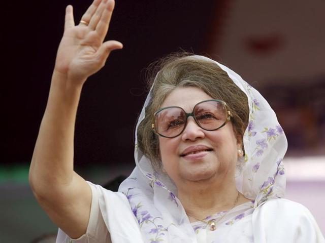 Former Bangladeshi prime minister Khaleda Zia arrives at a court in Dhaka on Tuesday. (AFP) Former Bangladeshi prime minister Khaleda Zia arrives at a court in Dhaka on Tuesday. (AFP)