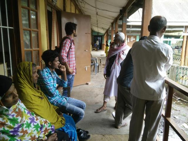 Goalpara, Assam - March 28 : D (doubtful) voters waiting outside the Foreigners Tribunal Office, Goalpara, Assam India on Monday March 28th, 2016. (Photo by Subhendu Ghosh / Hindustan Times) (Hindustan Times) Goalpara, Assam - March 28 : D (doubtful) voters waiting outside the Foreigners Tribunal Office, Goalpara, Assam India on Monday March 28th, 2016. (Photo by Subhendu Ghosh / Hindustan Times) (Hindustan Times)