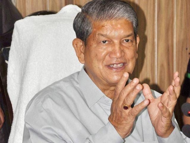 Former CM Harish Rawat addresses a press conference in Dehradun on Monday. (PTI Photo) Former CM Harish Rawat addresses a press conference in Dehradun on Monday. (PTI Photo)