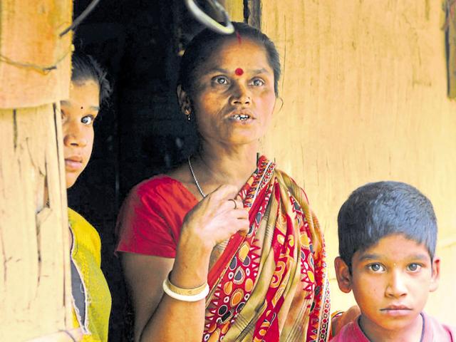 Anna Rani Ghosh , a resident of Krishnai in lower Assam, was declared a foreigner five years ago. Since then she has been hiding from the police fearing arrest and being sent to the detention camp.(Subhendu Ghosh / Hindustan Times)