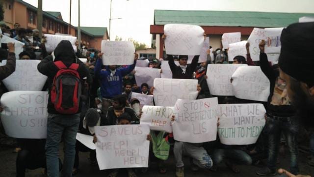 On Facebook, pages like Save NIT Srinagar Students have come up and videos and photos of the injured students are being posted regularly. HT could not independently verify the authenticity of these images. On Facebook, pages like Save NIT Srinagar Students have come up and videos and photos of the injured students are being posted regularly. HT could not independently verify the authenticity of these images.