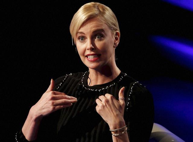 Charlize Theron in the Italian State RAI TV programme Che Tempo che Fa, in Milan. (AP) Charlize Theron in the Italian State RAI TV programme Che Tempo che Fa, in Milan. (AP)