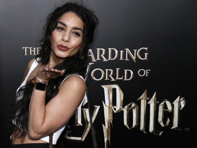 Actor Vanessa Hudgens arrives for a special preview opening of The Wizarding World of Harry Potter attraction at Universal Studios Hollywood in Universal City. (REUTERS)