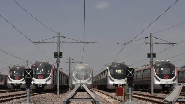 Delhi first driverless metro trains at Mukandpur DMRC Depot . (Hindustan Times) Delhi first driverless metro trains at Mukandpur DMRC Depot . (Hindustan Times)