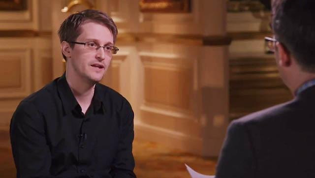 Edward Snowden during an interview with John Oliver (File photo) Edward Snowden during an interview with John Oliver (File photo)
