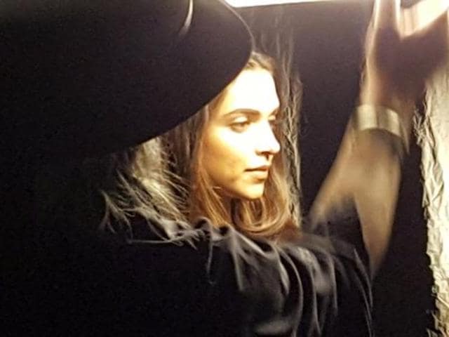 Here’s Deepika Padukone as she prepares for her first shot in the movie. Here’s Deepika Padukone as she prepares for her first shot in the movie.