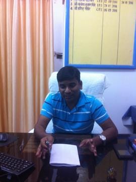 ASP Santosh Singh in his office in Sukma District. (Ejaz Kaiser/ HT Photo)