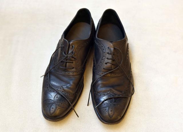 Tacker’s treasured pair of Black Louis Vuitton brogues (Photo: Pratham Gokhale)
