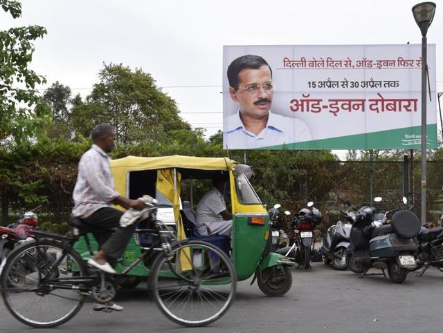 The second-phase of the odd-even scheme is set to begin in Delhi from April 15. (Virendra Singh Gosain/HT Photo) The second-phase of the odd-even scheme is set to begin in Delhi from April 15. (Virendra Singh Gosain/HT Photo)