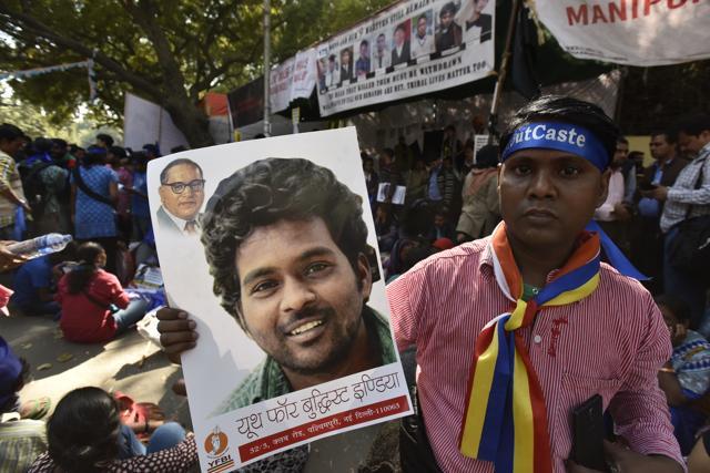 Students protest over Rohith Vemula's suicide on February 23, 2016. (Photo by Virendra Singh Gosain/ Hindustan Times) Students protest over Rohith Vemula's suicide on February 23, 2016. (Photo by Virendra Singh Gosain/ Hindustan Times)