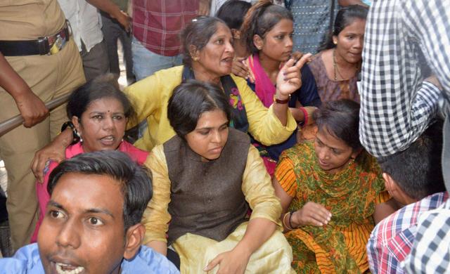 Trupti Desai and other women activists have been championing the cause of women being allowed into the inner sanctum of the Shani temple since January this year. (PTI File Photo) Trupti Desai and other women activists have been championing the cause of women being allowed into the inner sanctum of the Shani temple since January this year. (PTI File Photo)