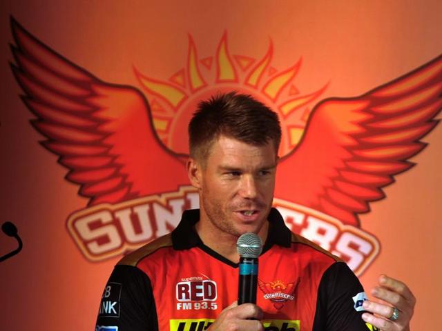 Sunrisers Hyderabad captain David Warner addresses a press conference in Hyderabad. (AFP) Sunrisers Hyderabad captain David Warner addresses a press conference in Hyderabad. (AFP)