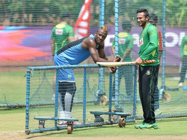 Shakib al Hasan feels at home while turning out for the Kolkata Knight Riders in the IPL.(AFP Photo)