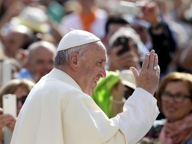 Pope Francis arrives to lead the weekly audience in Saint Peter's Square at the Vatican. (REUTERS) Pope Francis arrives to lead the weekly audience in Saint Peter's Square at the Vatican. (REUTERS)