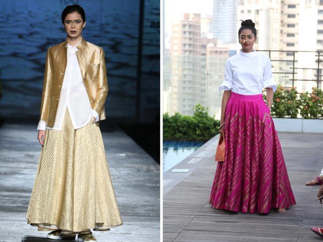 Designers Rajesh Pratap Singh and Payal Khandwala give a modern spin to lehengas. (Photos: Raajessh Kashyap, Yogen Shah)