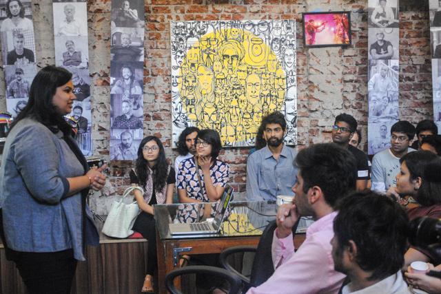 The CreativeMornings breakfast lecture series has design gurus, artists, musicians and chefs like Pooja Dhingra (left) speak on themes ranging from innovation to risk. (Neha Loonawat) The CreativeMornings breakfast lecture series has design gurus, artists, musicians and chefs like Pooja Dhingra (left) speak on themes ranging from innovation to risk. (Neha Loonawat)