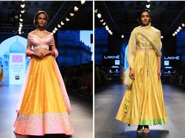Yellow stood out on designer Anushree Reddy’s runway. (Photos: Yogen Shah)