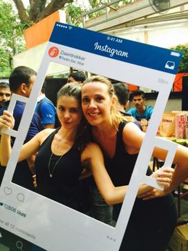 The selfie corner at the Dawntrekker party at Radio Bar in Bandra. The selfie corner at the Dawntrekker party at Radio Bar in Bandra.