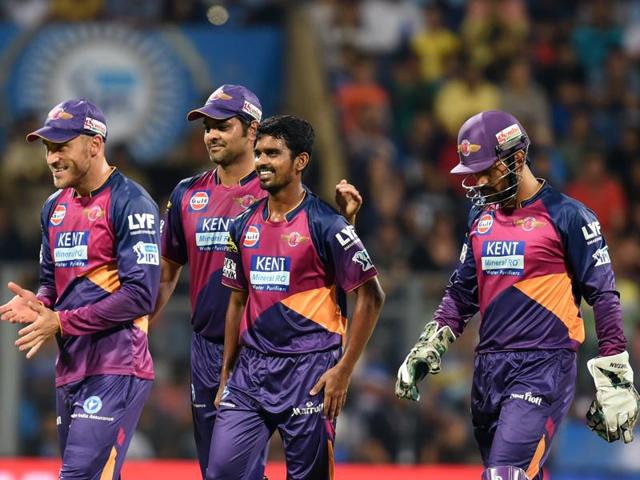 M. Ashwin with his team mates celebrates the wicket of Mumbai Indians Shreyas Gopal. (Kunal Patil/HT Photo) M. Ashwin with his team mates celebrates the wicket of Mumbai Indians Shreyas Gopal. (Kunal Patil/HT Photo)