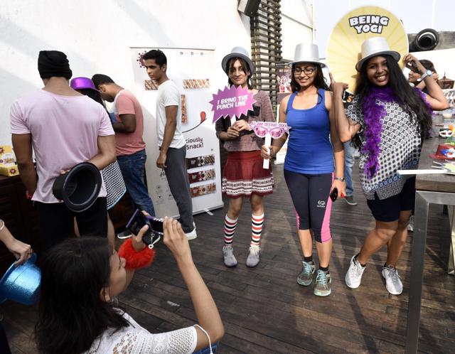 Selfie lovers have fun with the props. (Anshuman Poyrekar / HT Photo)