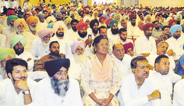 Congress party workers during Coffee with Captain in Ludhiana on Friday. (JS Grewal/HT Photo)