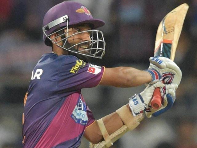 Ajinkya Rahane plays a shot during the IPL 2016 opening match played against Mumbai Indians.) (PTI Photo) Ajinkya Rahane plays a shot during the IPL 2016 opening match played against Mumbai Indians.) (PTI Photo)