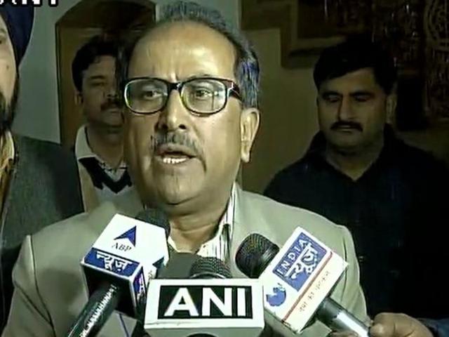 Nirmal Singh, deputy chief minister of Jammu and Kashmir talks to reporters after a meeting with protesting students of NIT, Srinagar, on April 8, 2016. (ANI) Nirmal Singh, deputy chief minister of Jammu and Kashmir talks to reporters after a meeting with protesting students of NIT, Srinagar, on April 8, 2016. (ANI)