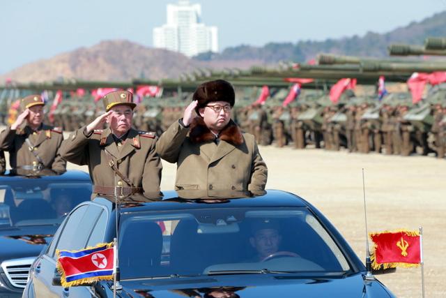 A file photo, what is believed to be an improved version of the KN-08 intercontinental ballistic missile is paraded in Pyongyang, North Korea, during the 70th anniversary celebrations of its ruling party's creation. (AP Photo) A file photo, what is believed to be an improved version of the KN-08 intercontinental ballistic missile is paraded in Pyongyang, North Korea, during the 70th anniversary celebrations of its ruling party's creation. (AP Photo)