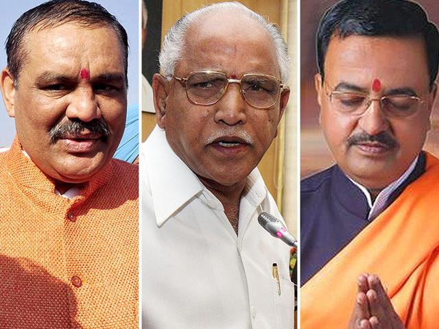 Combination picture of Vijay Sampla, BS Yeddyurappa and Keshav Prasad Maurya. The three have been appointed presidents of BJP state units in Punjab, Karnataka and Uttar Pradesh respectively. (Agencies & Facebook) Combination picture of Vijay Sampla, BS Yeddyurappa and Keshav Prasad Maurya. The three have been appointed presidents of BJP state units in Punjab, Karnataka and Uttar Pradesh respectively. (Agencies & Facebook)