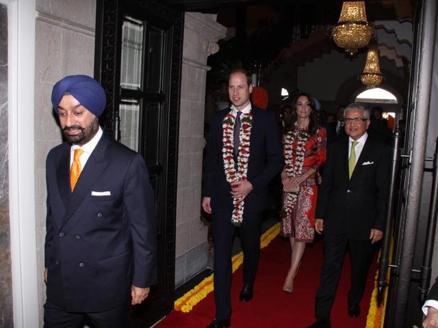 The royal couple welcomed at the Taj Mahal Palace Hotel by Rakesh Sarna, managing director and CEO, Indian Hotels Company Ltd. (Photo: taj mahal Hotel) The royal couple welcomed at the Taj Mahal Palace Hotel by Rakesh Sarna, managing director and CEO, Indian Hotels Company Ltd. (Photo: taj mahal Hotel)