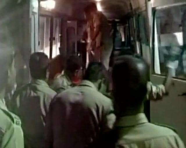 Police blocked traffic at various areas to take the injured to the hospital. (ANI Photo) Police blocked traffic at various areas to take the injured to the hospital. (ANI Photo)
