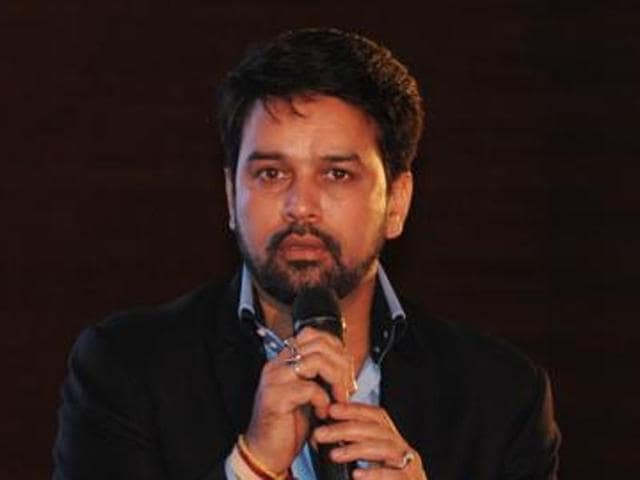 BCCI secretary Anurag Thakur said the Maharashtra government can use the money earned from IPL matches in the state to assist drought-affected areas. (Sanjeev Sharma/HT Photo) BCCI secretary Anurag Thakur said the Maharashtra government can use the money earned from IPL matches in the state to assist drought-affected areas. (Sanjeev Sharma/HT Photo)