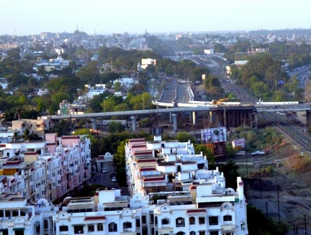 The flyover is set to be inaugurated on April 13. (HT file photo) The flyover is set to be inaugurated on April 13. (HT file photo)