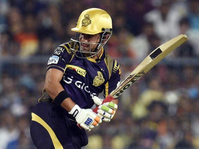 Gautam Gambhir of Kolkata Knight Riders in action. (Ashok Nath Dey/HT photo)