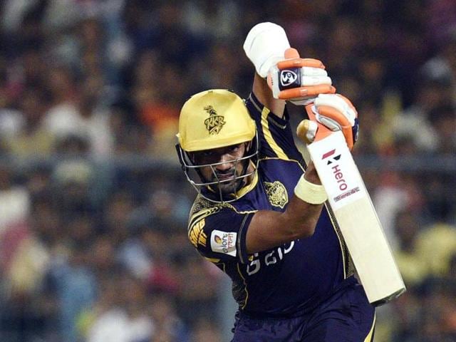 Robin Uthappa of Kolkata Knight Riders in action in Indian Premier League (IPL). (Ashok Nath Dey/HT photo)