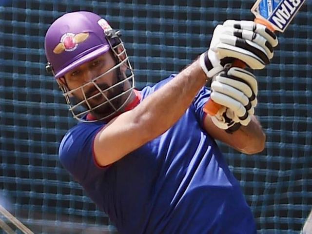 Rising Pune Supergiants' captain M S Dhoni bats in the nets during the practice session in Mumbai. (PTI Photo) Rising Pune Supergiants' captain M S Dhoni bats in the nets during the practice session in Mumbai. (PTI Photo)