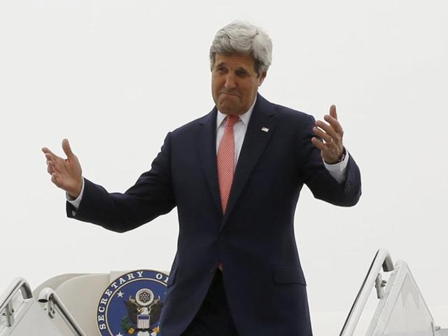 US secretary of state John Kerry along with other foreign ministers at the G7 ministerial meeting in Hiroshima on Sunday. (Reuters) US secretary of state John Kerry along with other foreign ministers at the G7 ministerial meeting in Hiroshima on Sunday. (Reuters)
