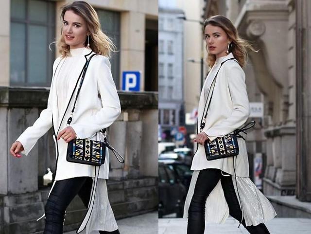 White dress with white jacket and black leather pants? Yes please! (AFP) White dress with white jacket and black leather pants? Yes please! (AFP)
